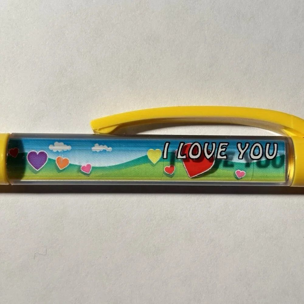 I Love You Floaty Pen Red Heart Moves Wedding Shower Marriage Valentines Gift